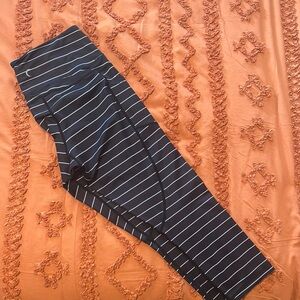 Black and White Striped Leggings